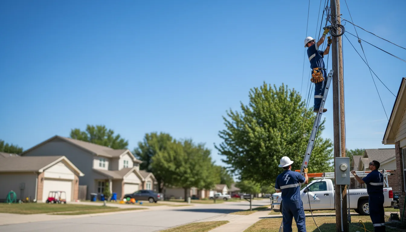 Residential electrician providing installation services in Leon, OK